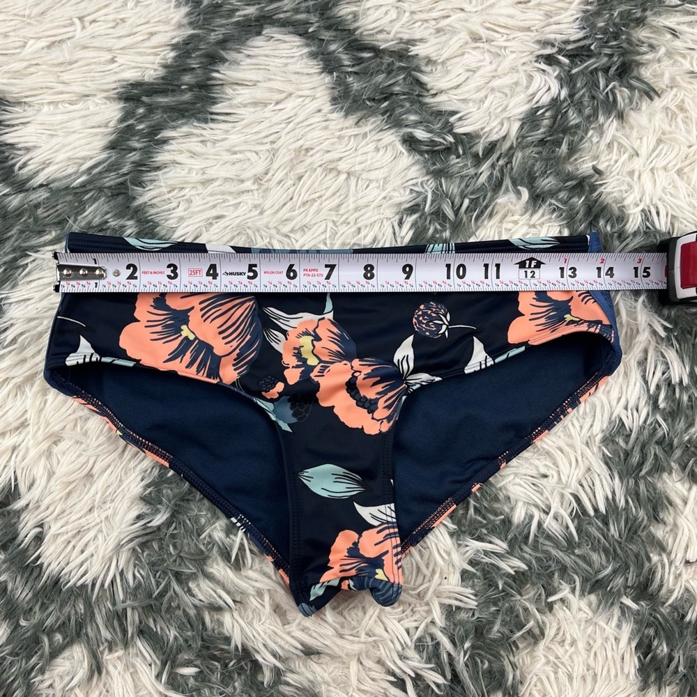 Roxy Women’s Blue Floral Bikini Bottom Size Small - Picture 2 of 8